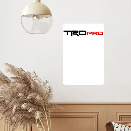 TRD PRO White/charcoal Metal Poster Wall Art Decor Sign