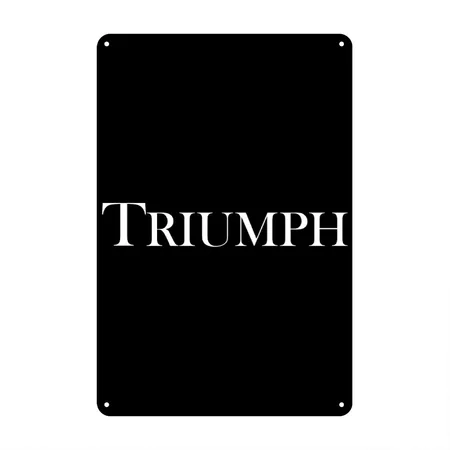 Triumph Motorbikes Black/black Metal Poster Wall Art Decor Sign