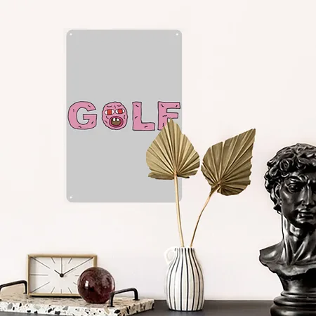 Tyler The Creator Golf EARL Heather Gray Metal Poster Wall Art Decor Sign