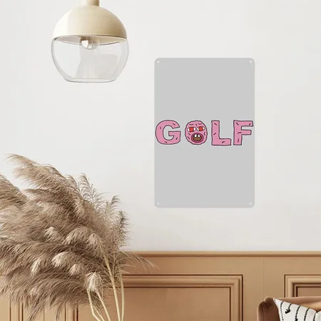 Tyler The Creator Golf EARL Heather Gray Metal Poster Wall Art Decor Sign
