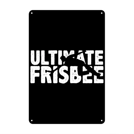 Ultimate Frisbee Ultimate Frisbee Player Ultimate Black Metal Poster Wall Art Decor Sign