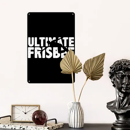 Ultimate Frisbee Ultimate Frisbee Player Ultimate Black Metal Poster Wall Art Decor Sign