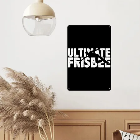 Ultimate Frisbee Ultimate Frisbee Player Ultimate Black Metal Poster Wall Art Decor Sign