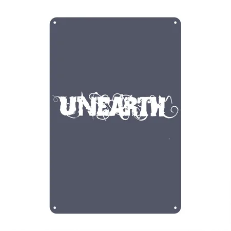 Unearth 2 Navy Heather Metal Poster Wall Art Decor Sign