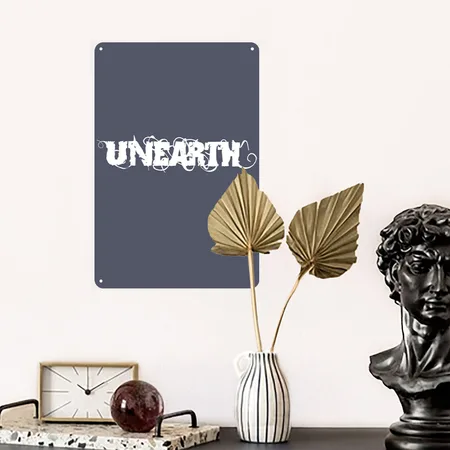 Unearth 2 Navy Heather Metal Poster Wall Art Decor Sign