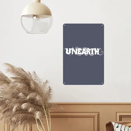 Unearth 2 Navy Heather Metal Poster Wall Art Decor Sign