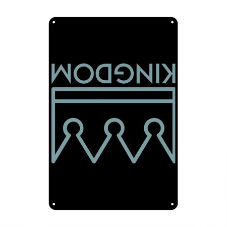 Upside Down Kingdom Black/black Metal Poster Wall Art Decor Sign