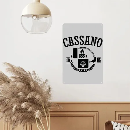 Vincenzo Cassano Korean Drama Heather Gray Metal Poster Wall Art Decor Sign