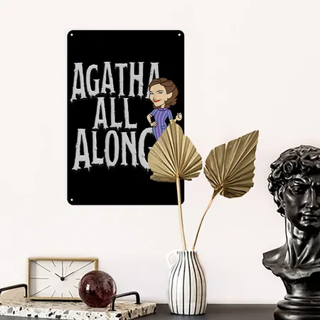 Wandavision Agatha All Along Big Text Black Metal Poster Wall Art Decor Sign