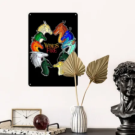 Wings Of Fire Manga Tribes For Kids Black Metal Poster Wall Art Decor Sign