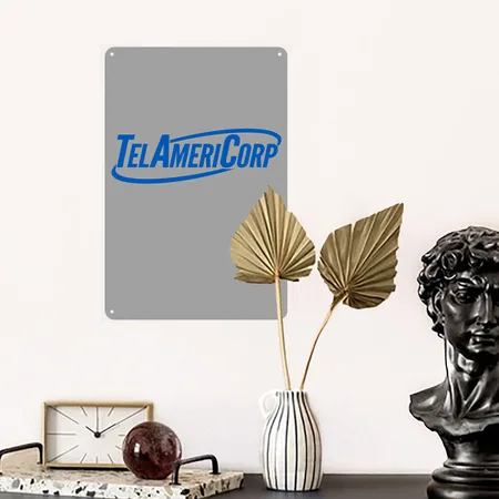 Workaholics Telamericorp Heather Gray/black Metal Poster Wall Art Decor Sign
