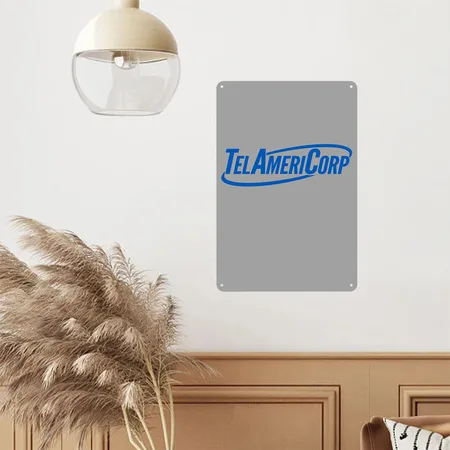 Workaholics Telamericorp Heather Gray/black Metal Poster Wall Art Decor Sign