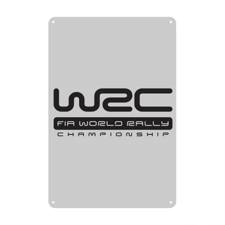Wrc Logo Black Heather Gray Metal Poster Wall Art Decor Sign