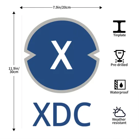 XDC (xinfin) Merchandise White Metal Poster Wall Art Decor Sign