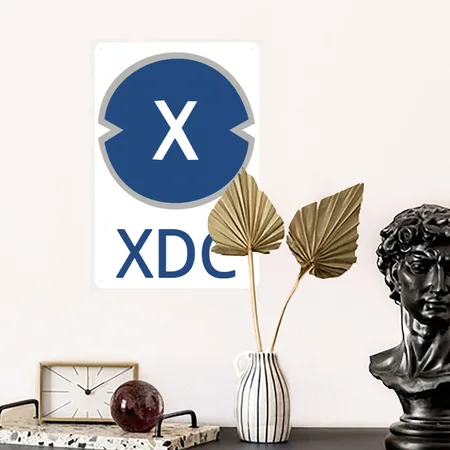 XDC (xinfin) Merchandise White Metal Poster Wall Art Decor Sign