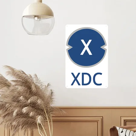 XDC (xinfin) Merchandise White Metal Poster Wall Art Decor Sign