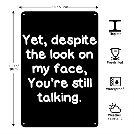 You're Still Talking Black Metal Poster Wall Art Decor Sign