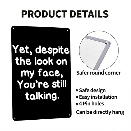 You're Still Talking Black Metal Poster Wall Art Decor Sign
